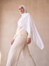 Organic Bamboo Jersey Hijab - White