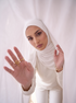 Organic Bamboo Jersey Hijab - White