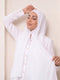 Built-in Magnet Hijab - White