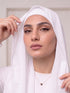 Built-in Magnet Hijab - White