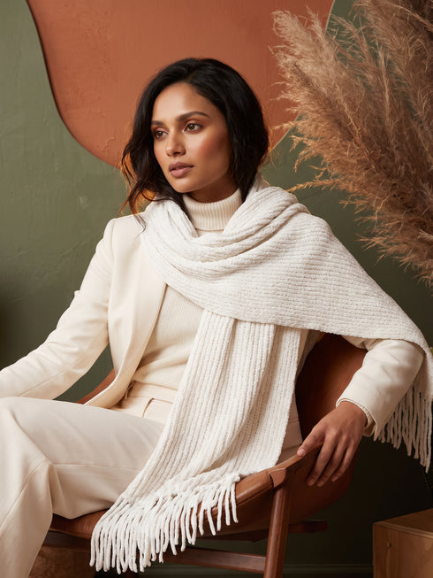 Snuggle-soft Muffler - White