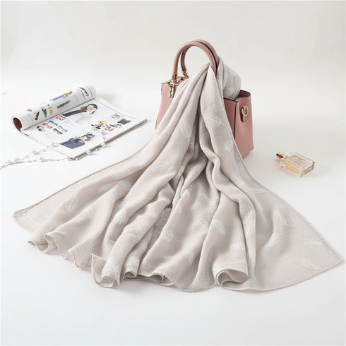 Leaf Me Alone Hijab - Ash Grey