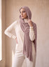 Organic Bamboo Jersey Hijab - Brownish Pink