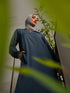 Relaxed Zip Maxi Abaya - Charcoal Grey