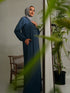 Relaxed Zip Maxi Abaya - Charcoal Grey