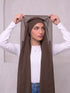 Built-in Magnet Hijab - Espresso