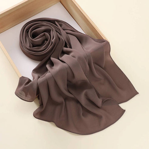 Matte Chiffon Hijab - Cocoa Brown