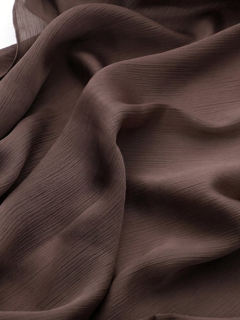 Matte Chiffon Hijab - Cocoa Brown