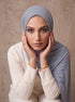 Organic Bamboo Jersey Hijab - Denim Blue