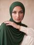 Organic Bamboo Jersey Hijab - Evergreen