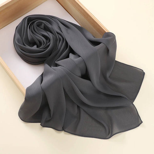 Matte Chiffon Hijab - Grey