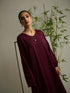 Relaxed Zip Maxi Abaya - Maroon