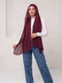 Built-in Magnet Hijab - Maroon