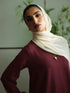 Relaxed Zip Maxi Abaya - Maroon