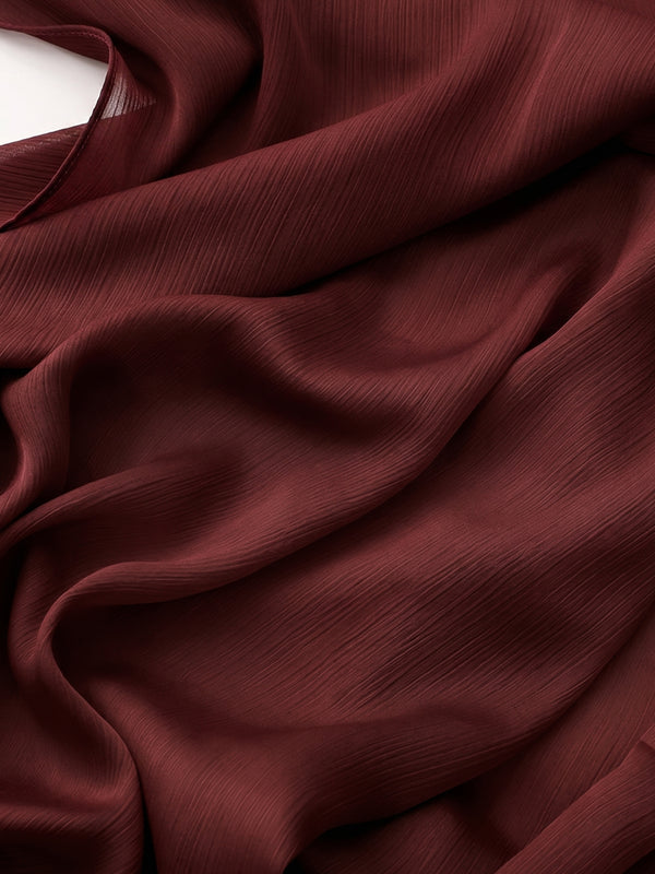 Matte Chiffon Hijab - Maroon
