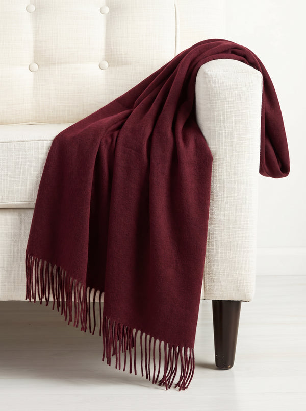 Plain Cashmere Scarves - Maroon