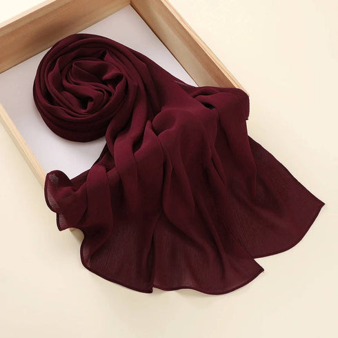 Matte Chiffon Hijab - Maroon