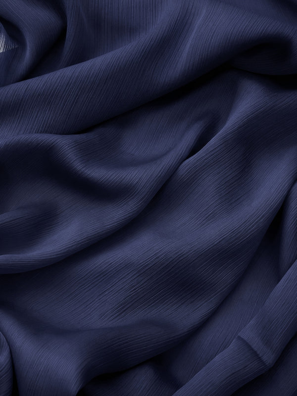 Matte Chiffon Hijab - Navy Blue