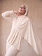 Organic Bamboo Jersey Hijab - Off White