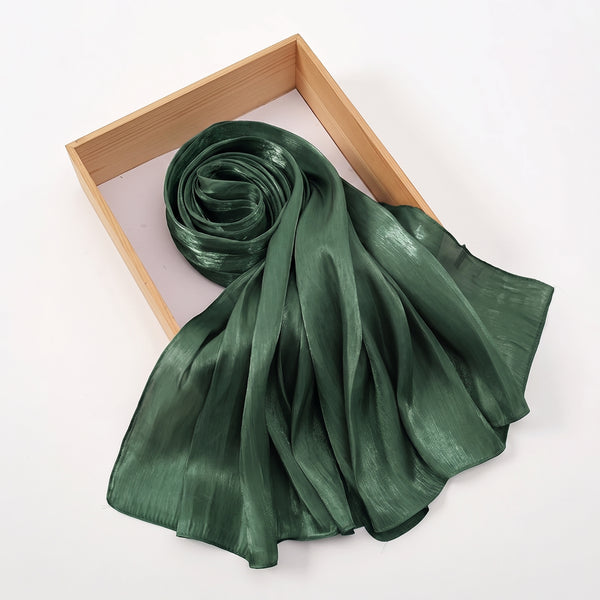 Aura Silky Organza Hijab - Pakistan Green