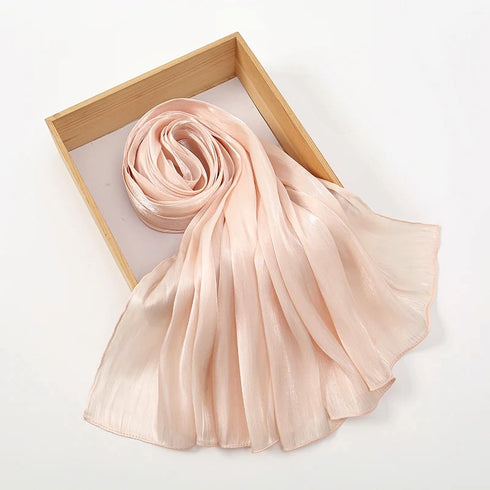 Aura Silky Organza Hijab - Peach Pink