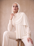Organic Bamboo Jersey Hijab - Pearl White