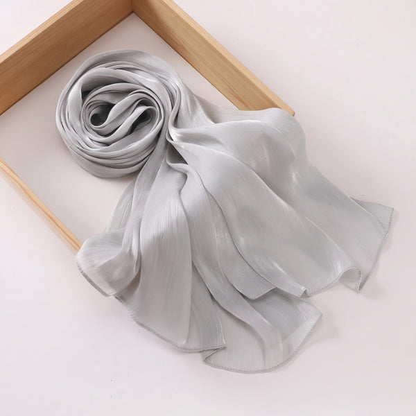Aura Silky Organza Hijab - Fog Grey