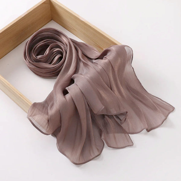 Aura Silky Organza Hijab - Brownish Pink