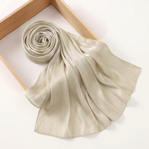 Aura Silky Organza Hijab - Beige Green