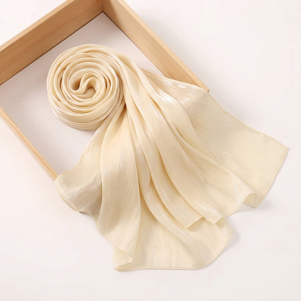 Aura Silky Organza Hijab - Cream
