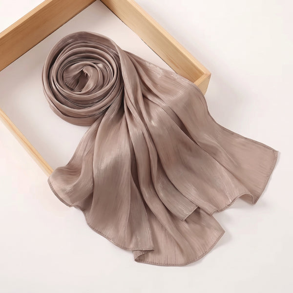 Aura Silky Organza Hijab - Mocha
