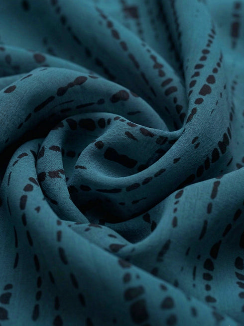 Tie & Dye Printed Hijab - Teal