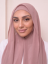 Built-in Magnet Hijab - Blush Pink