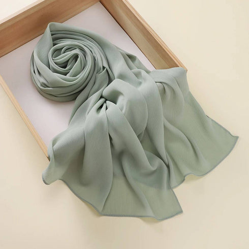 Matte Chiffon Hijab - Turquoise Green
