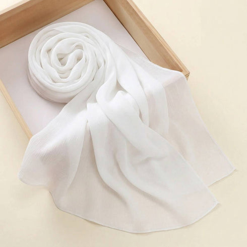Matte Chiffon Hijab - White