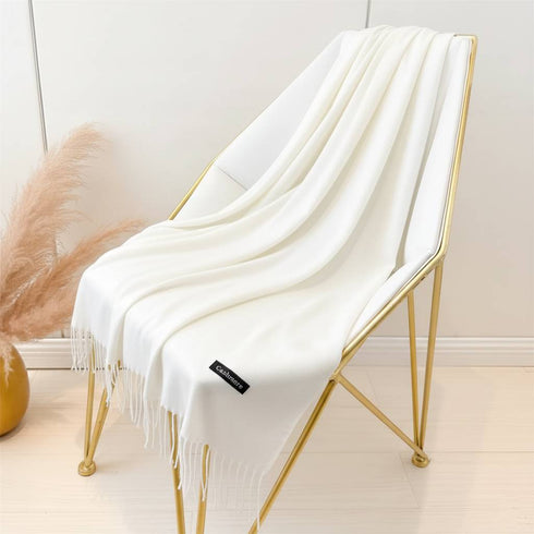 Cloud Cashmere Scarves - White