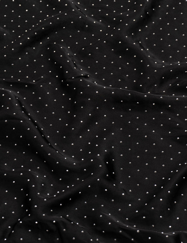 حجاب حرير حجري - أسود