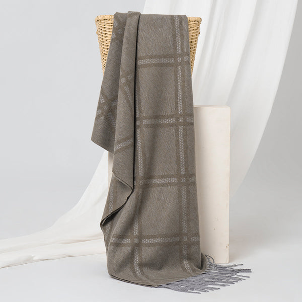 شالات صوفية من الكشمير متقاطعة - حجرية