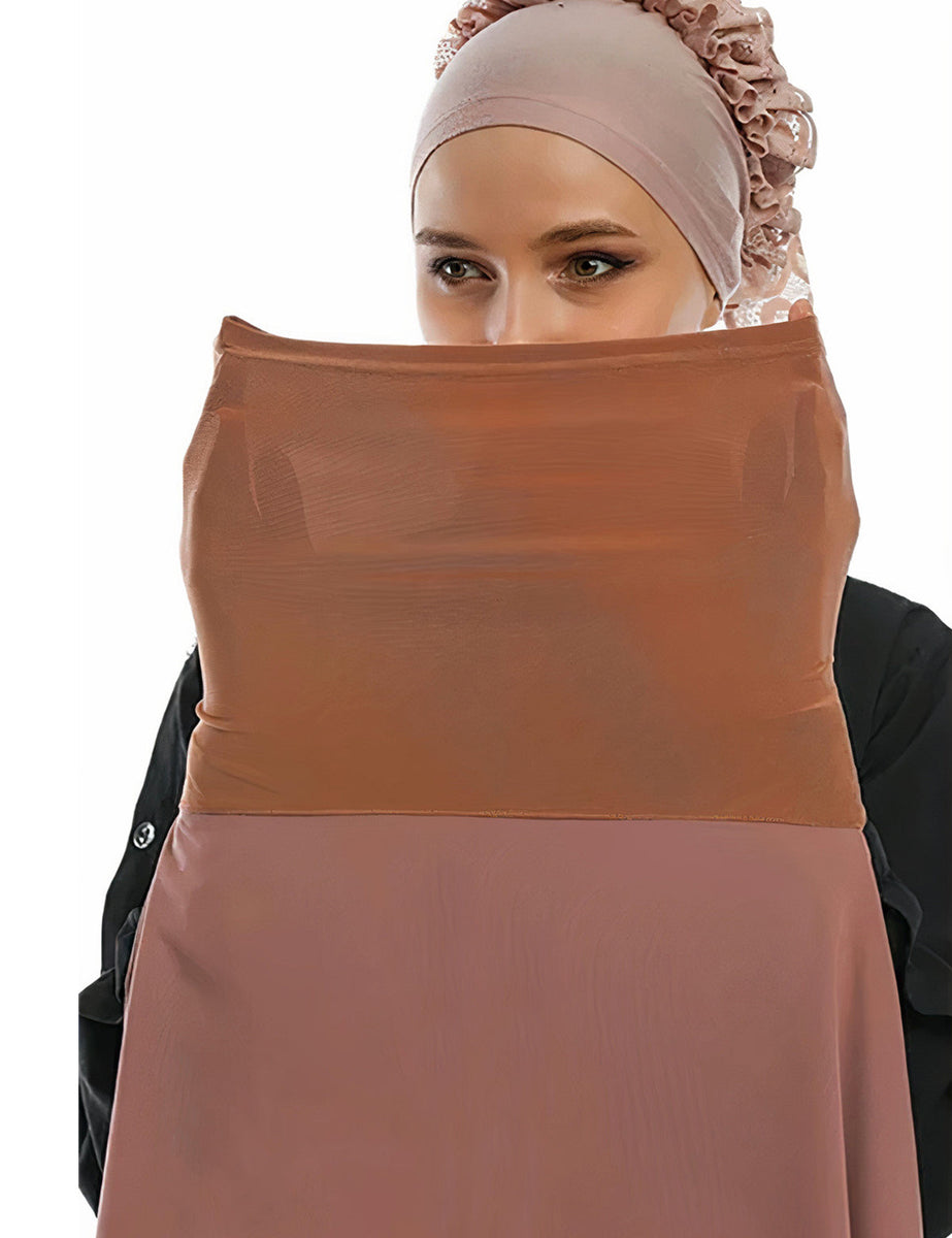 hijab with attached cap