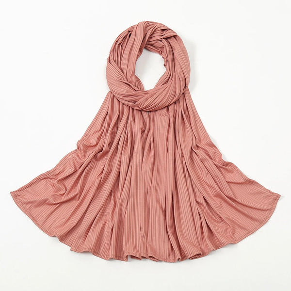 Ribbed Jersey Hijabs - Coral