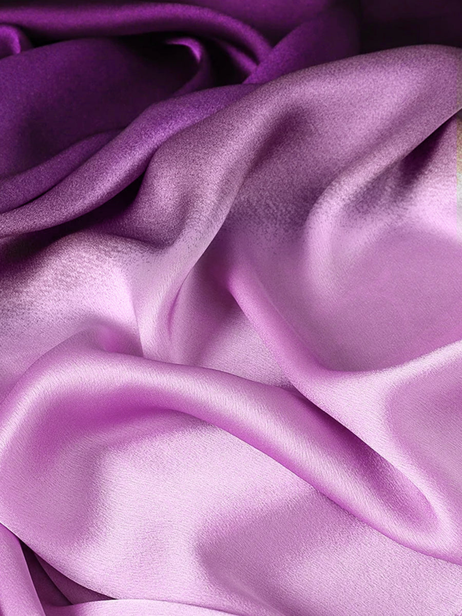 Ombre silk hijabs and scarves online in Purple colour online The