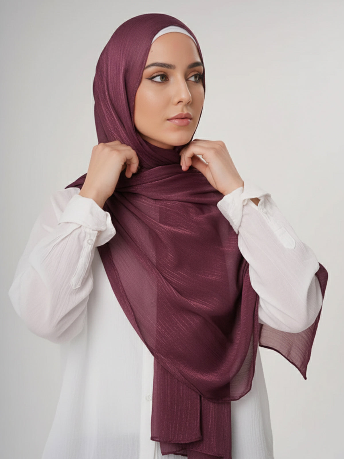 Crinkle, Textured and Printed Silk Hijabs Scarves – The Hijab